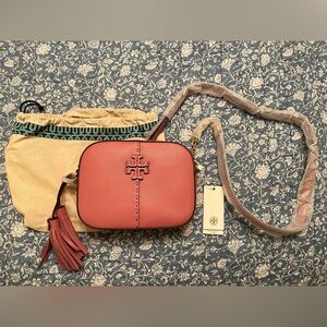 NWT Tory Burch McGraw Camera Bag Pink Magnolia
